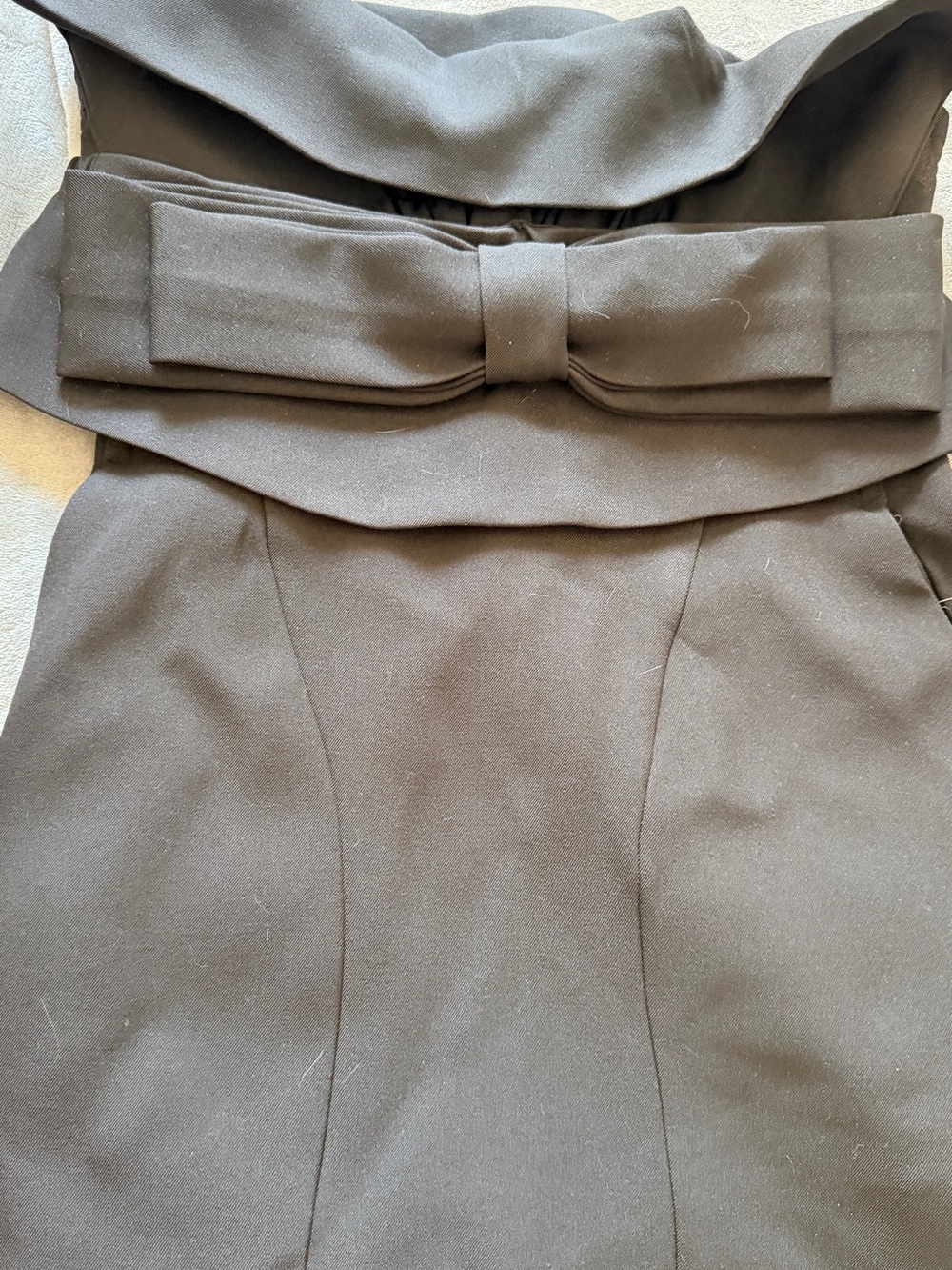 Miss Rosier Strapless Dress in Dark Brown